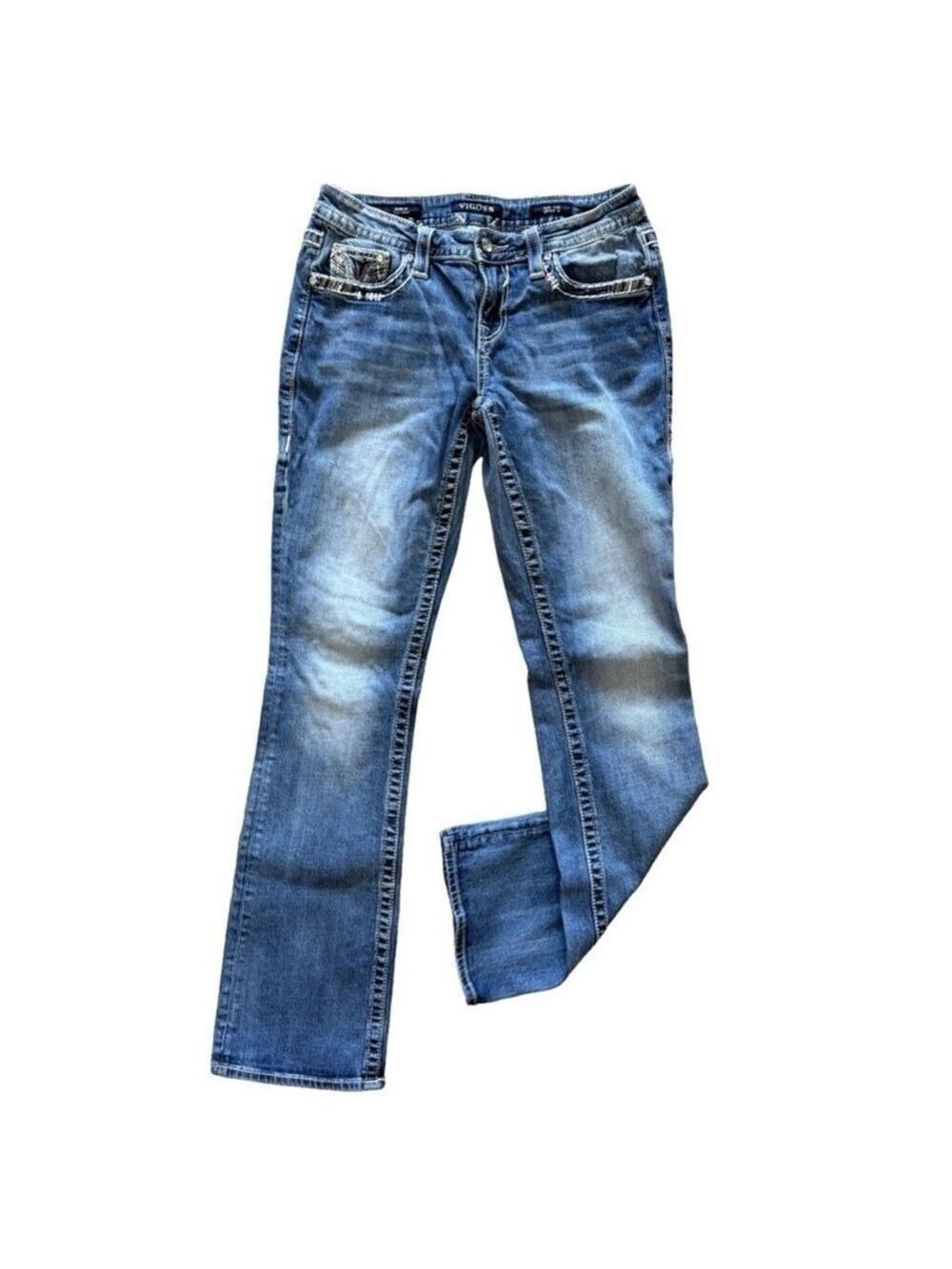 VIGOSS Dublin Slim Boot Jeans Size 3/4 Low Rise Heritage Fit